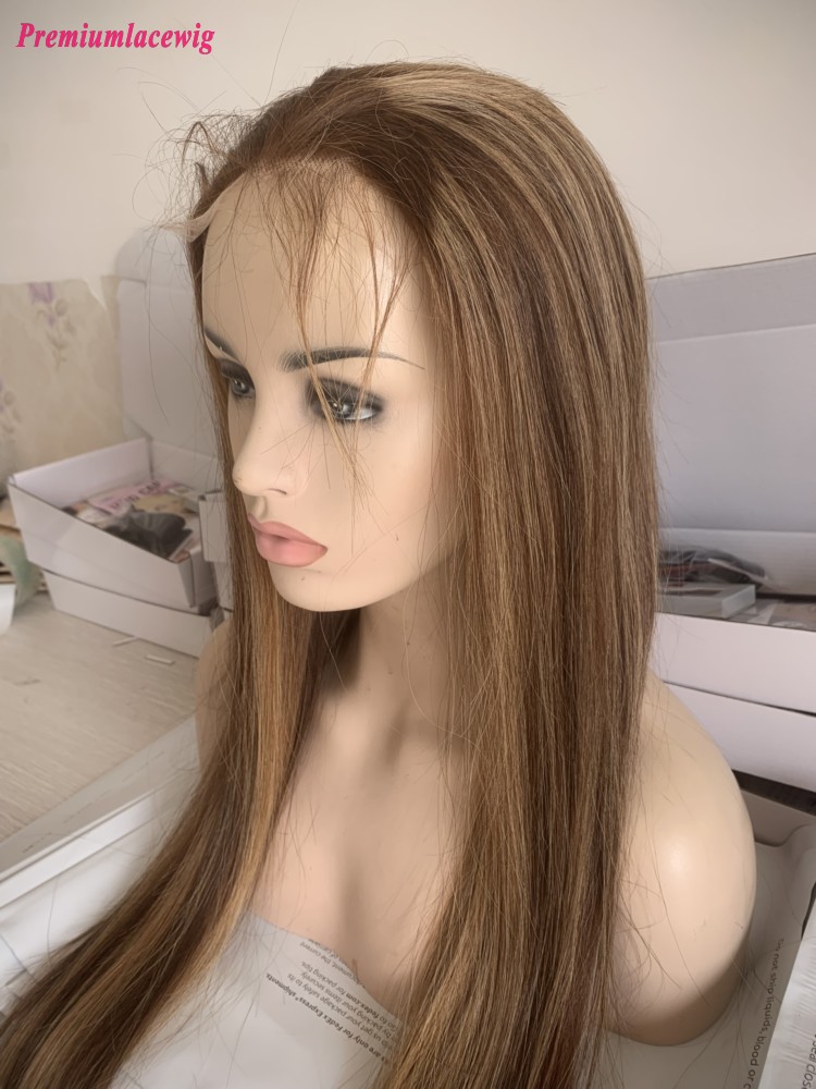 Inch Hd X Lace Wig Piano Color Highlight Density Human Hair Wig