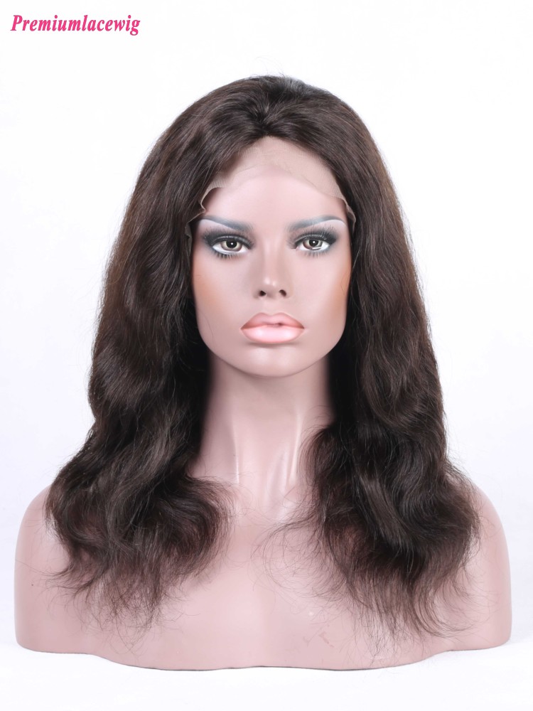 Natural Wave Silk Base Full Lace Wig Brazilian Hair Inch