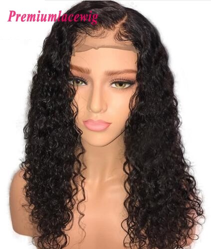 18inch Deep Curly Brazilian Virgin Hair Lace Front Wig