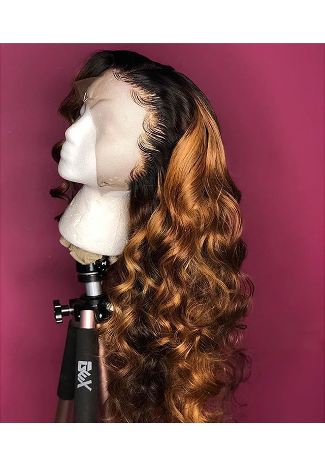 ombre honey brown wig