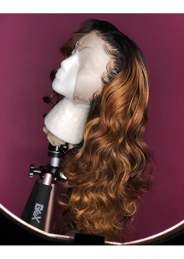 honey brown lace front wigs