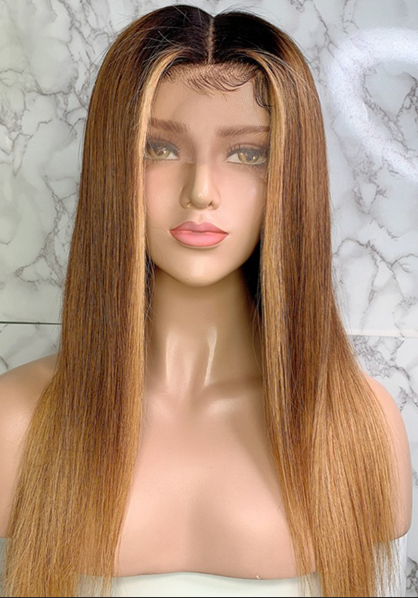 Full Lace Wig 150 Straight 1b 30 27 Mix Color Brazilian Remy Hair Ombre Wigs
