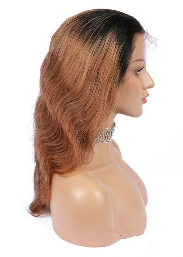 Ombre Hd Lace Front Wig 1b 30 Colored Straight Human Hair Wigs Brazilian Honey Brown Human Hair