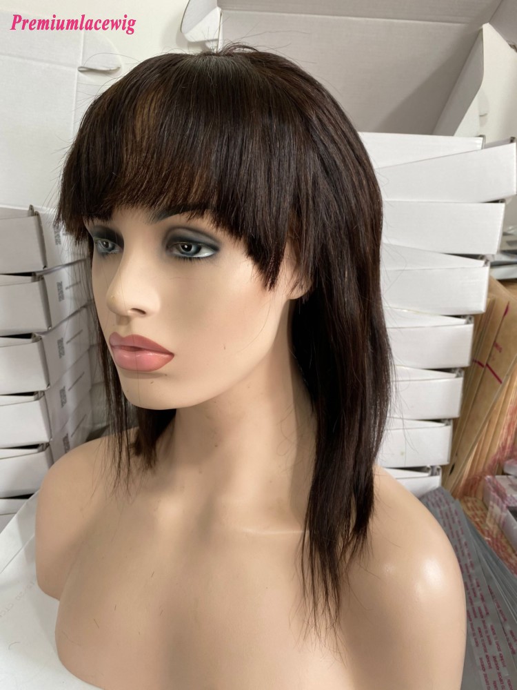 12inch 360 Lace Front Wig Straight Bob With Bang 