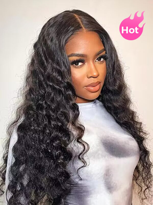 20 inch Full Lace Wig Malaysian Water Wave Human Hair 