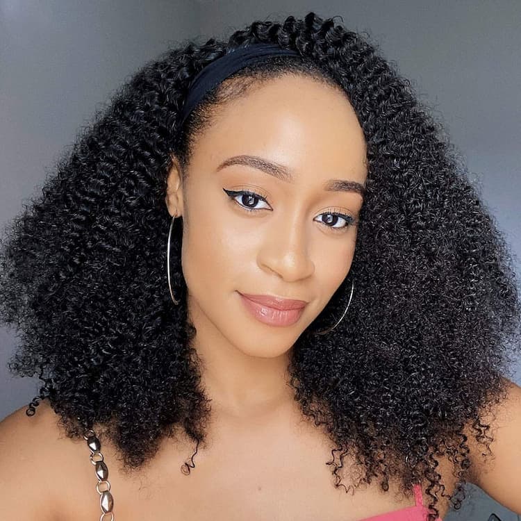 360 Full Lace Wig Afro Kinky Curly Hair 18inch