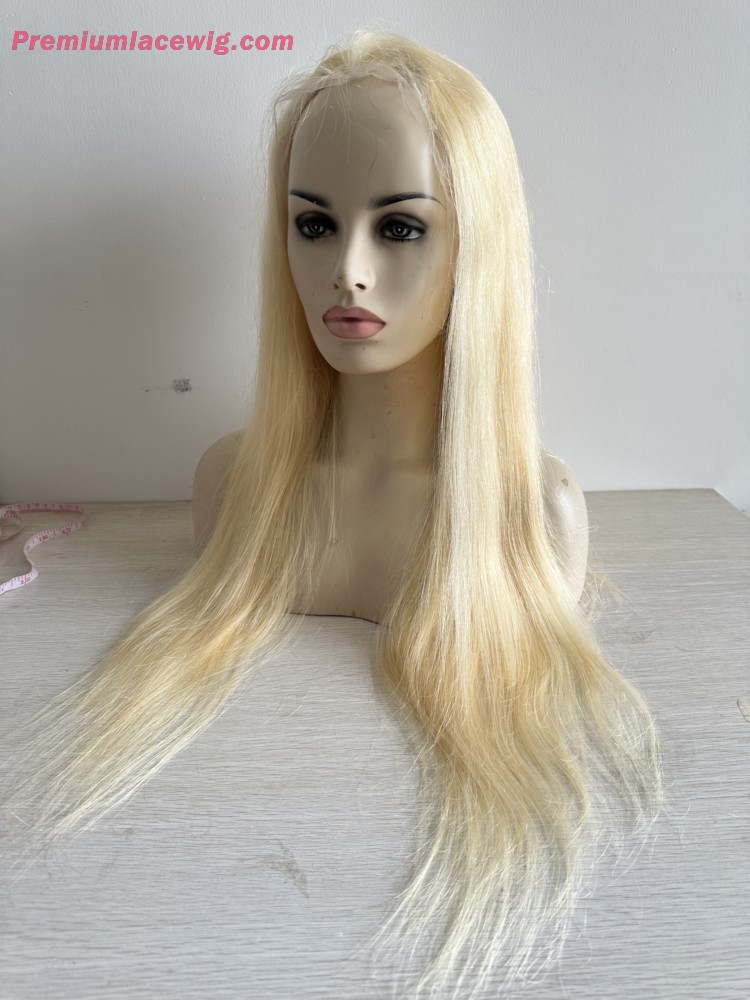 Blonde Color 613 24inch 13x6 Lace Wig 180 Density Straight Hair
