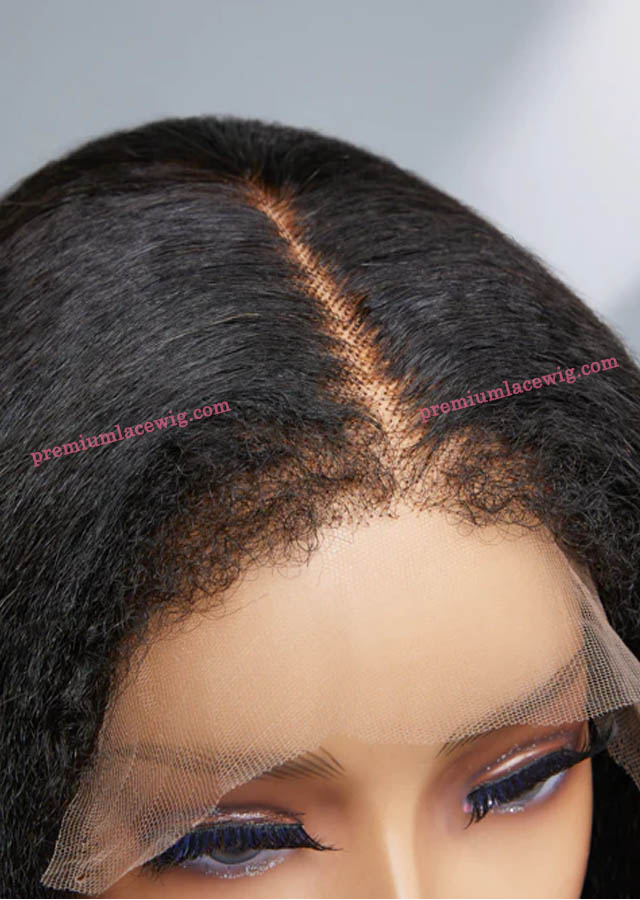 Kinky Straight 360 Lace Wigs Brazilian Hair 180% Hair Density 24inch