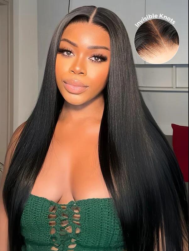 Peruvian HD 360 Lace Wig Human Hair Wigs Straight Pre Plucked Wig 24inch