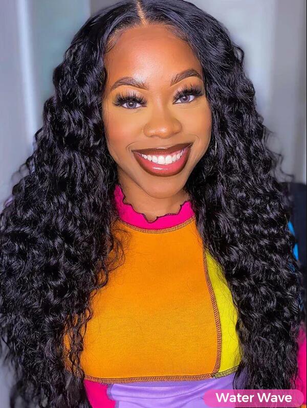 Water Wave Full Lace Wig Human Hair 100% HandTied Wholesale 24inch 180 Density