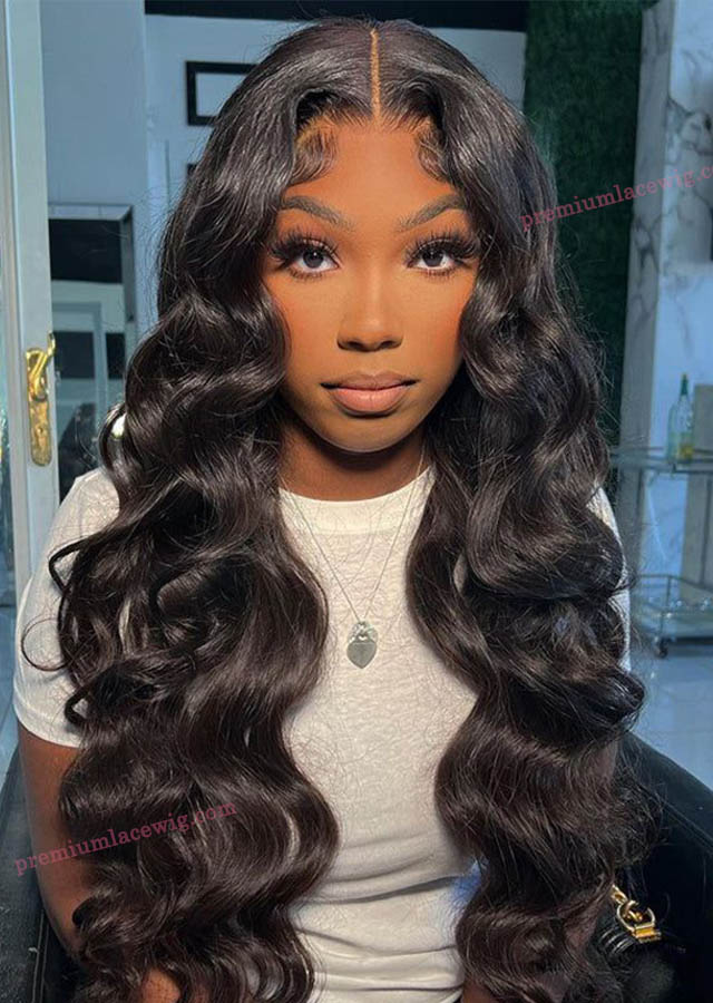 Glueless 360 Lace Front Wig Brazilian Body Wave Virgin Hair 18inch