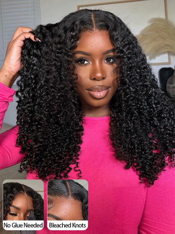 Jeri Curl 360 Lace Wigs 18inch 250% Density Pre plucked Human Hair Wig 