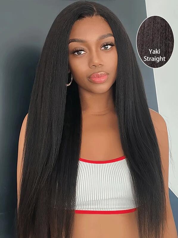 Peruvian Kinky Straight 360 Lace Wigs 24inch 150% Density