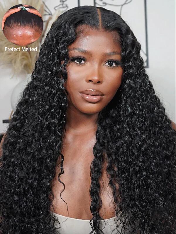 16 inch Deep Curly Peruvian Human Hair Full Lace Wig