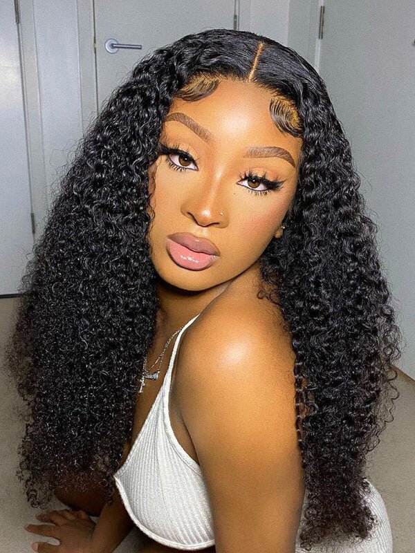 16inch Cheap Full Lace Wig Peruvian Curly Human Hair