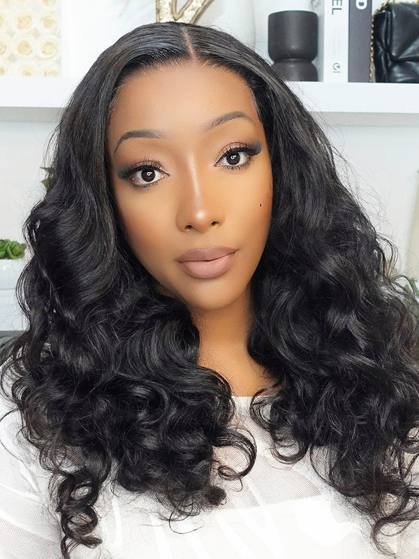 Brazilian Hair Body Wave Full Lace Human Hair Wigs 16inch