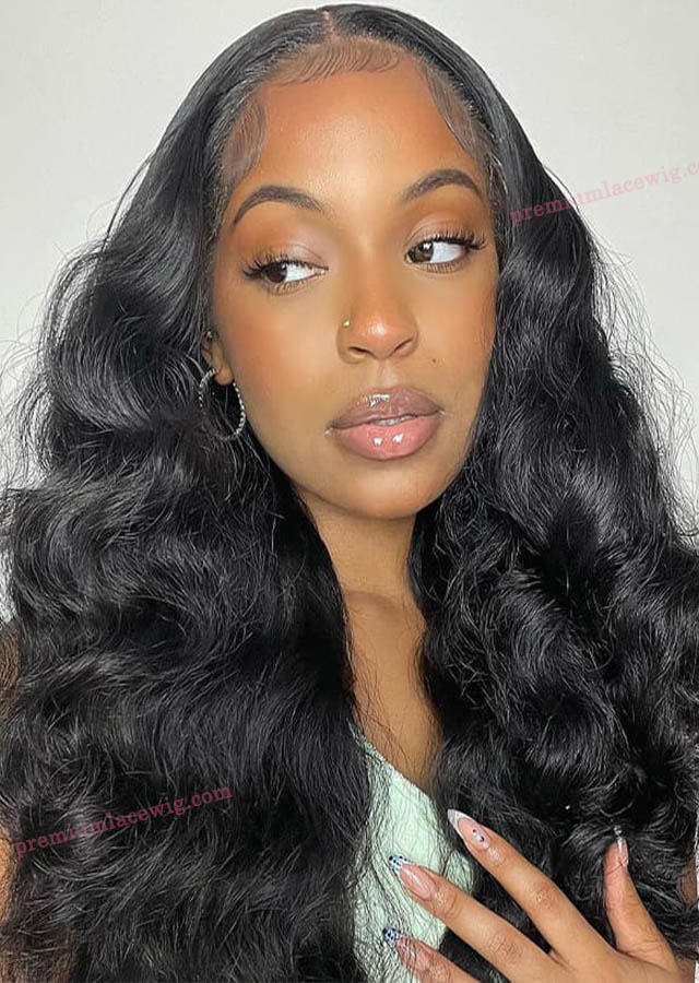 Brazilian Virgin Human Hair Full Lace Wigs Body Wave Hair 18inch