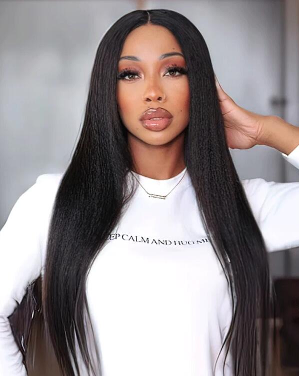 Light Yaki Full Lace Wig Human Hair 24inch