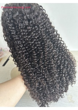 360 Lace Wig Deep Curly 18inch 180 Density Brazilian Human Hair Wig