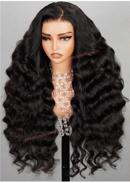 Deep Wave HD Lace Frontal Wig Brazilian Human Hair Wigs Pre Plucked Hairline