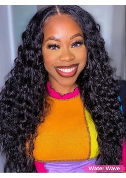 360 Lace Wig Deep Wave 24inch 180% Density Pre Plucked Hairline