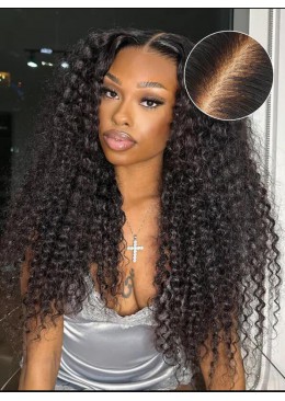 Brazilian Italian Curly Hair 360 Lace Front Wig Natural Color 18inch
