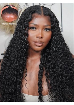 16 inch Deep Curly Peruvian Human Hair Full Lace Wig