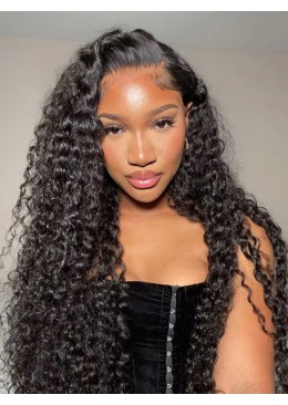 Pre Cut Pre Bleached 5x5 HD Lace Wear Go Glueless Wigs Deep Curly