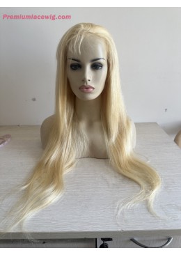 Full Frontal HD 13x6 Lace Front Wig Blonde Color 613 26inch Straight Hair