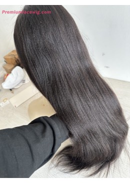 Italian Yaki 360 Lace Wig Invisible Strap 22inch 150 Density