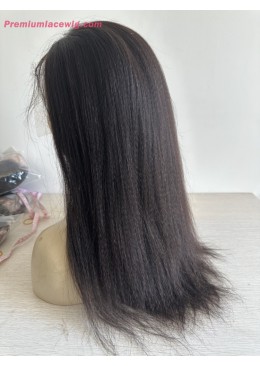 Kinky Straight 13x6 Lace Frontal Wig 18inch 180 Density