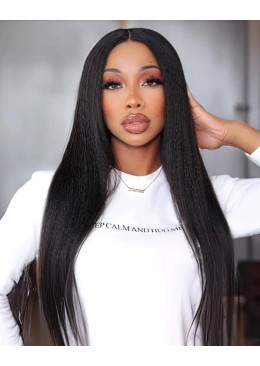 Light Yaki Full Lace Wig Human Hair 24inch